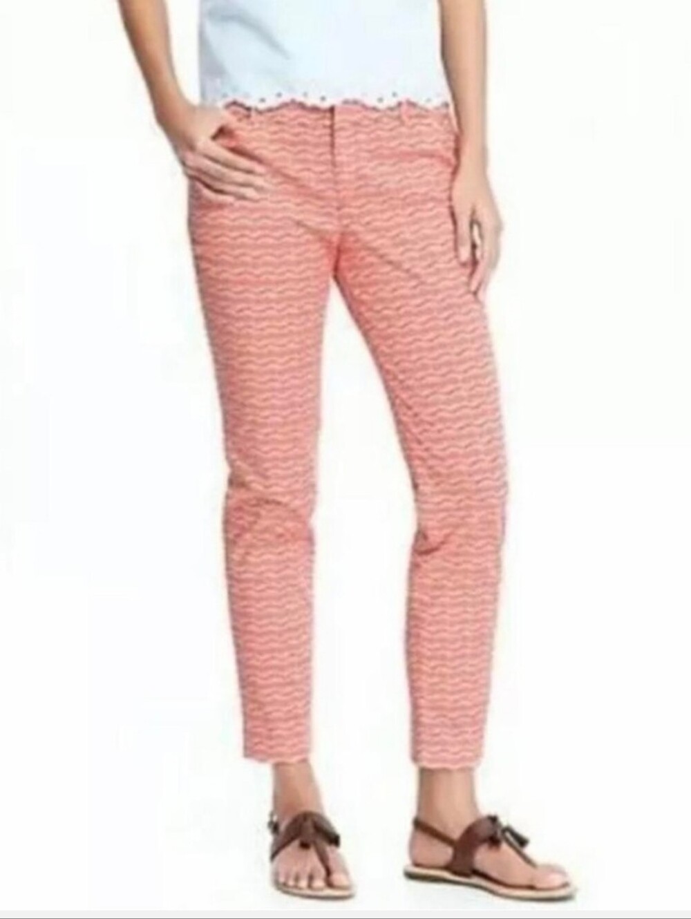 Women's Patterned Pants - Coral